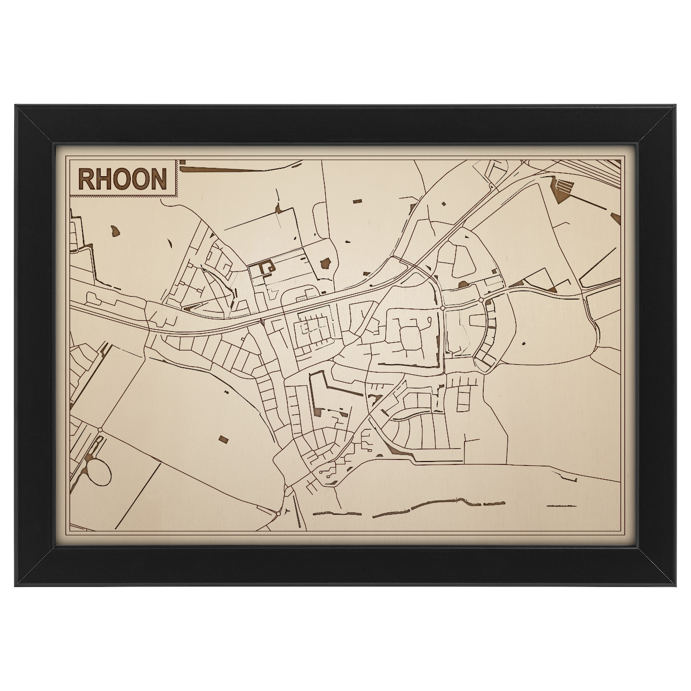 Kaart van Rhoon foto 0
