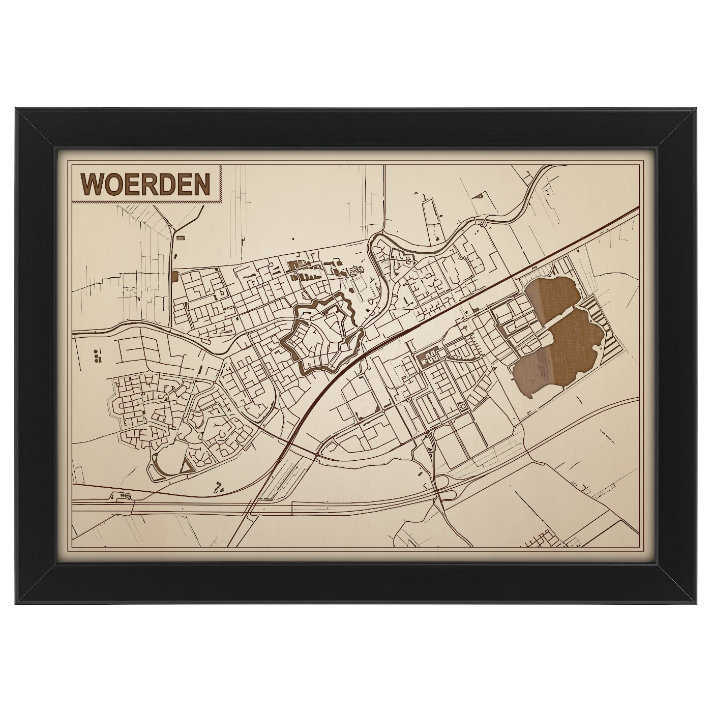 Kaart van Woerden foto 0