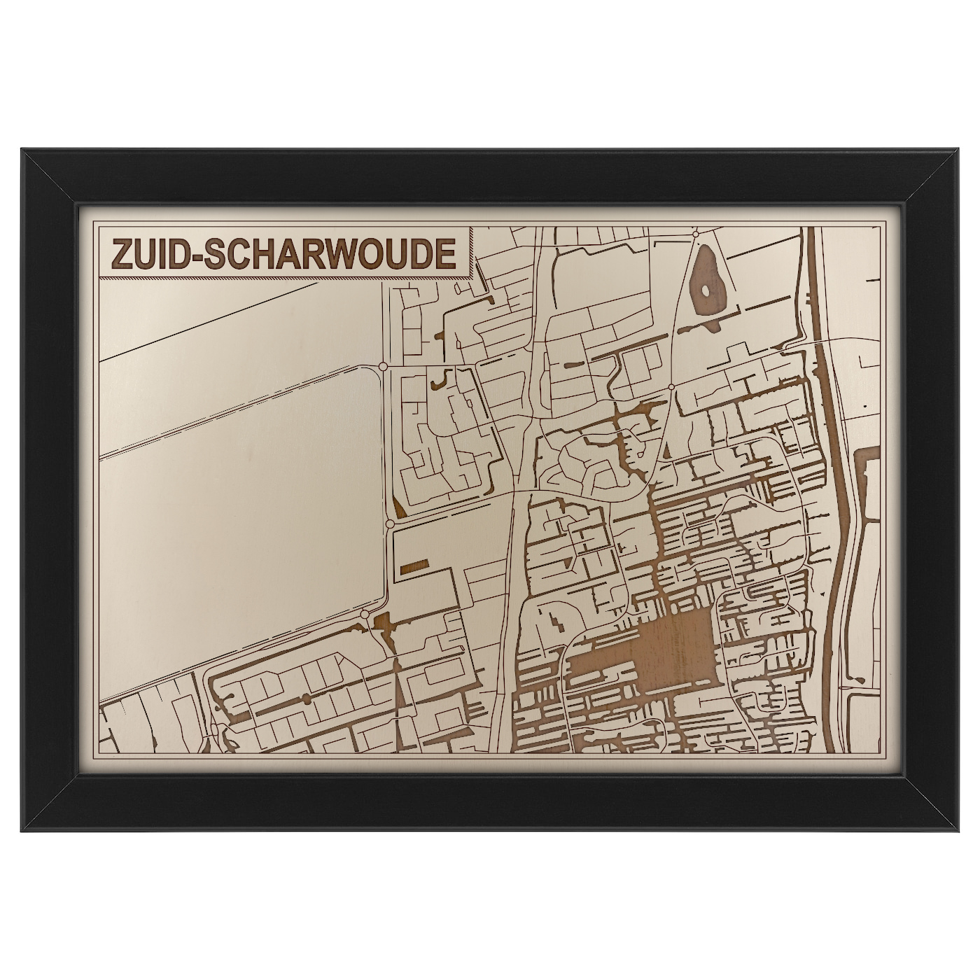 Kaart van Zuid-Scharwoude foto 0