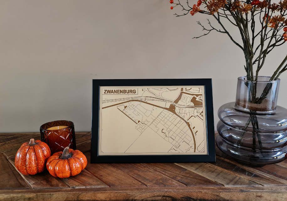 Kaart van Zwanenburg foto 1 knop